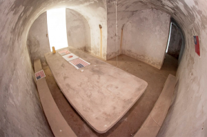 The view inside the air-raid-shelter