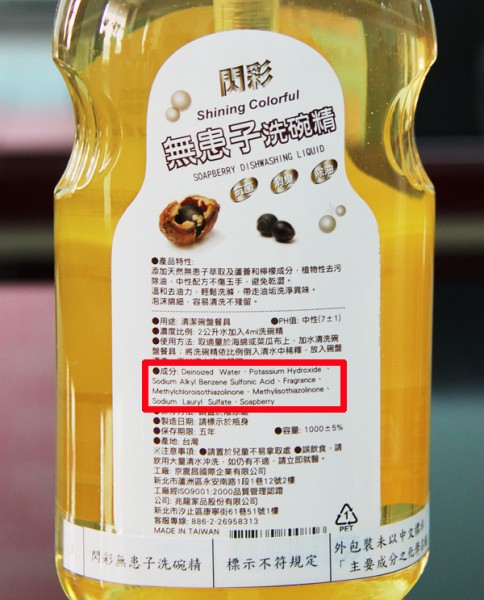 洗潔劑抽驗標示不合規定1-600