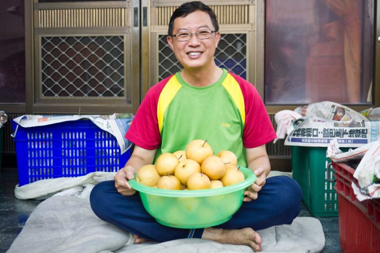 林君諭對台灣的梨子充滿信心（攝影/羅健宏）