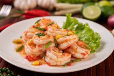 white-shrimp-salad-with-lettuce-corn-scallions-chopped