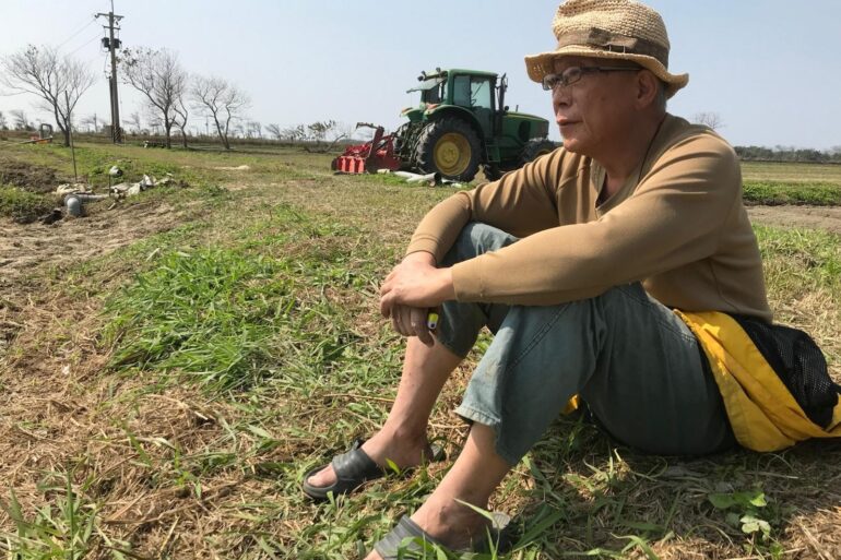 原本是KTV老闆，只為了希望孫子能吃到無添加的健康蛋糕，跑去鰲鼓溼地種田 。