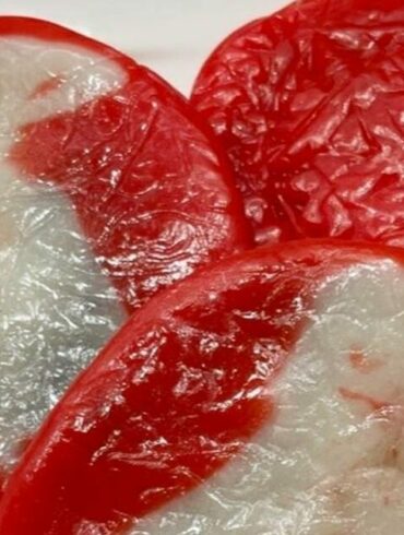 金包銀式的紅粄(攝影/陳美禎)