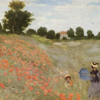 莫內1873年名作《野罌粟》(Coquelicots)(翻拍/包子逸)