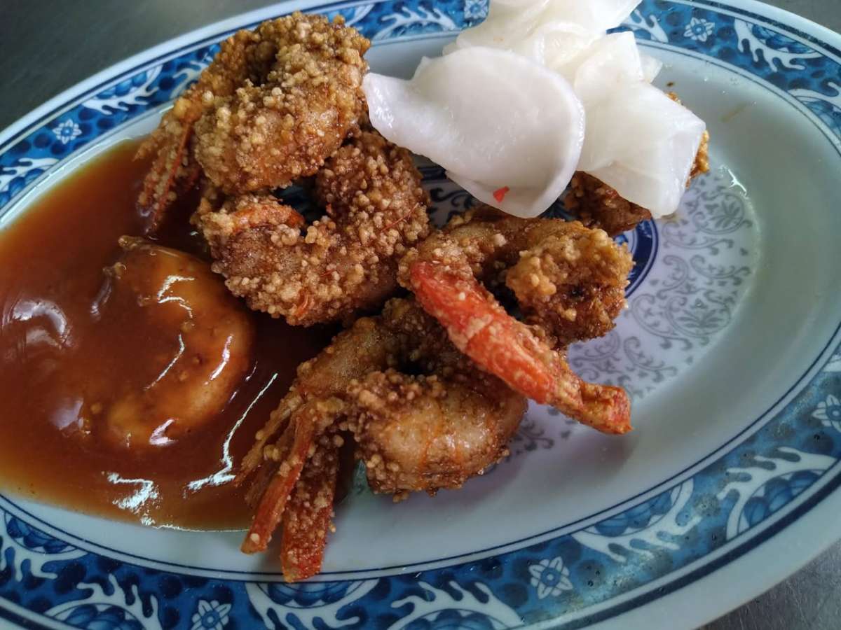 大稻埕葉家肉粥蝦仔炸(攝影/唐墨)